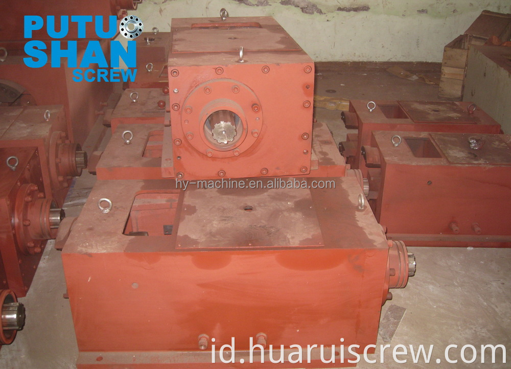 Gear box Seri SZ untuk sekrup kembar berbentuk kerucut Seri Gearbox Extruder Plastik / kotak roda gigi tinggi dan rendah